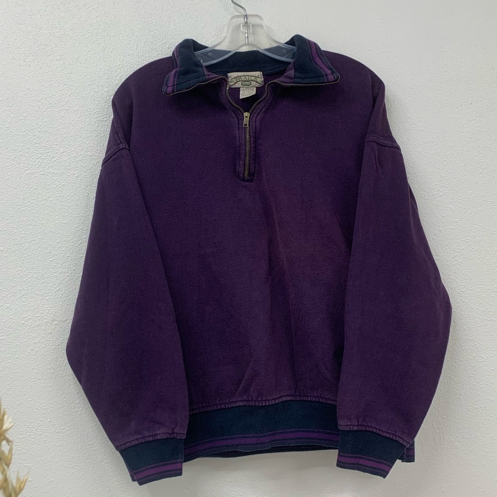 Vintage America Trails Purple Quarter Zip Pullover